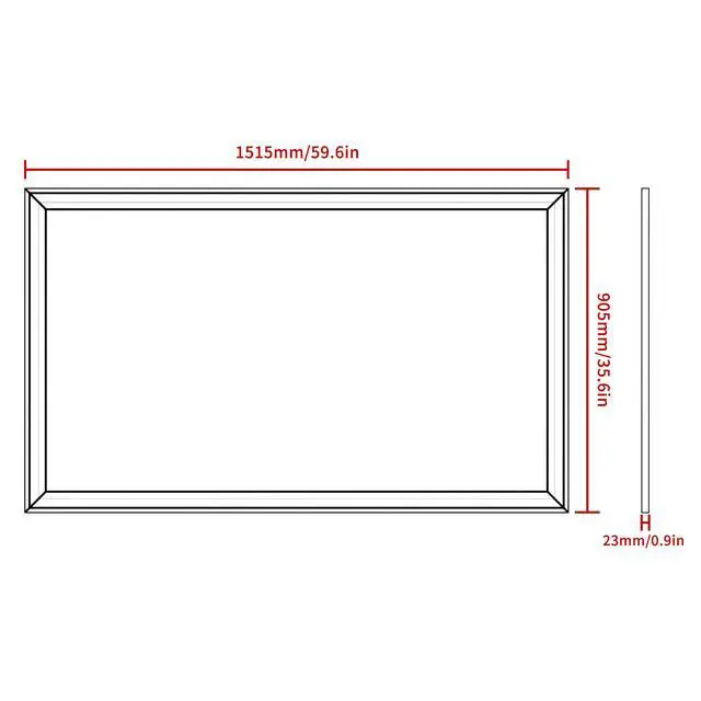 Alt view image 5 of 7 - 60"x36" Oversized Modern Rectangle Bathroom Mirror with Yellow+Coral Frame Decorative Large Wall Mirrors for Bathroom Living Room Bedroom Vertical or Horizontal Wall Mounted mirror with Aluminum Frame