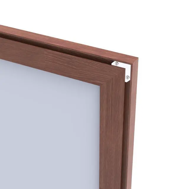 Alt view image 5 of 7 - 60"x40" Oversized Modern Rectangle Bathroom Mirror with walnut Frame Decorative Large Wall Mirrors for Bathroom Living Room Bedroom Vertical or Horizontal Wall Mounted mirror with Aluminum Frame