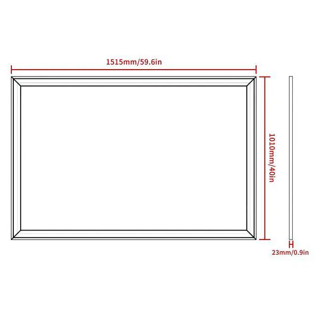 Alt view image 5 of 7 - 60"x40" Oversized Modern Rectangle Bathroom Mirror with Black Frame Decorative Large Wall Mirrors for Bathroom Living Room Bedroom Vertical or Horizontal Wall Mounted mirror with Aluminum Frame