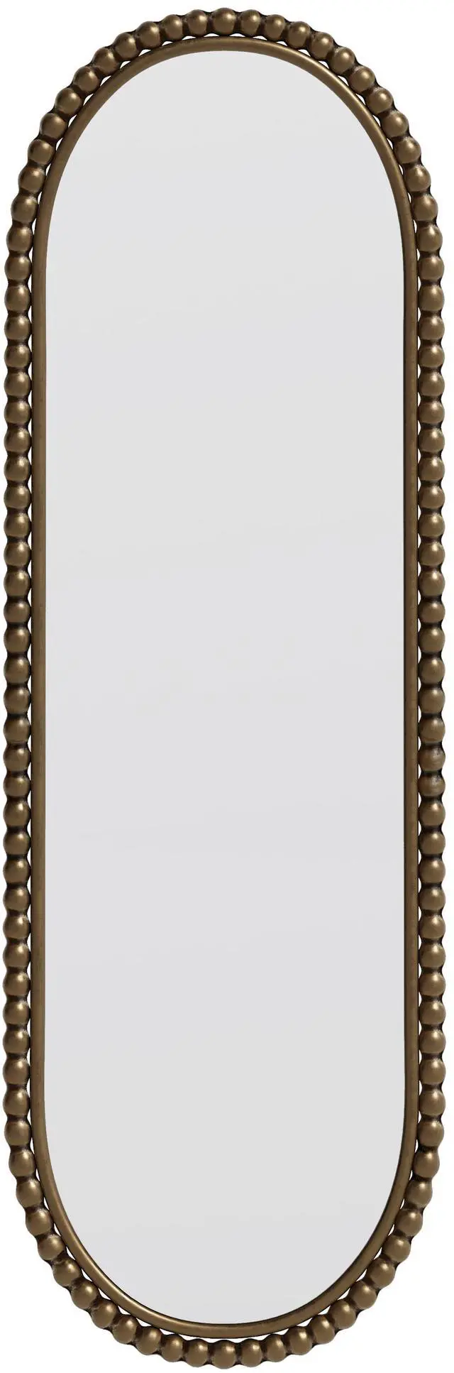 Main image of Iron Art Oval Retro Mirror, Antique Effect,Wall Hanging,Suitable For Living Room,Bedroom, Entrance (Gold)