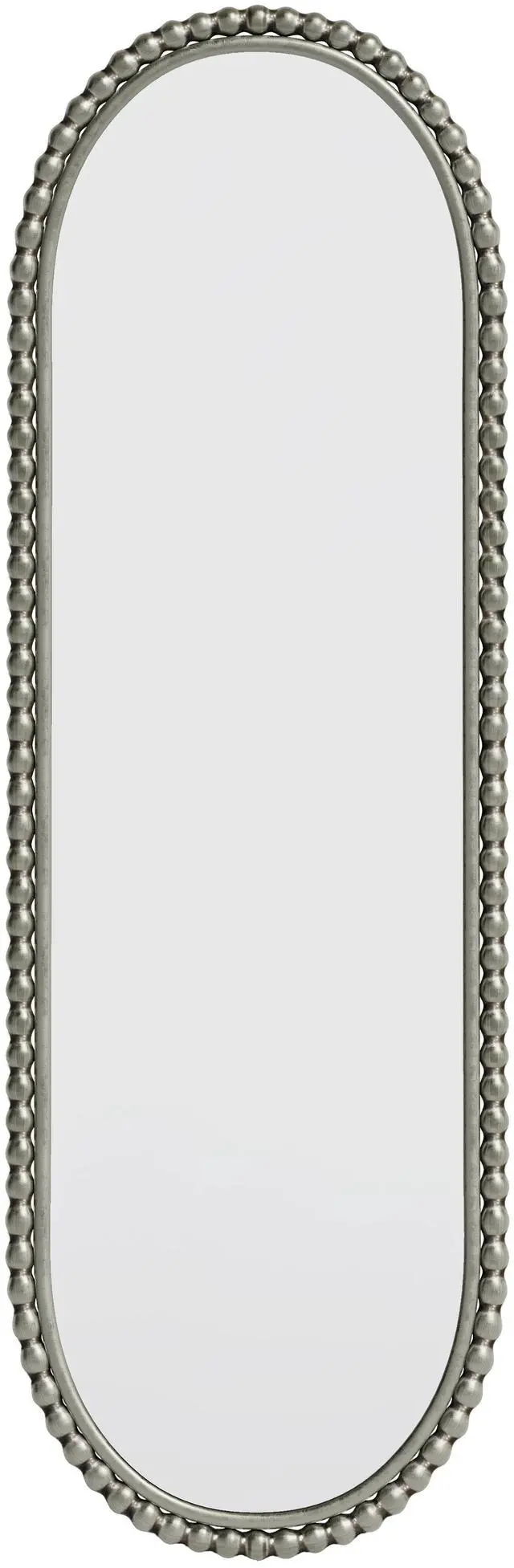 Main image of Iron Art Oval Retro Mirror, Antique Effect,Wall Hanging,Suitable For Living Room,Bedroom, Entrance (Silver)