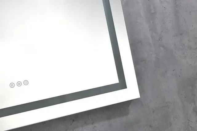 Alt view image 3 of 6 - 36" x 36" LED Bathroom Mirror with Front and Backlight, Wall Mounted Vanity Mirror, Anti-Fog, Memory, 3 Colors, Stepless Dimmable