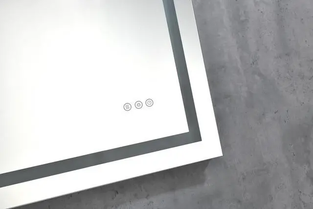 Main image of LED Bathroom Mirror 36 "x 24 " with Front and Backlight, Dimmable Wall Mirrors with Anti-Fog, Memory, 3Colors, LED Vanity Mirror