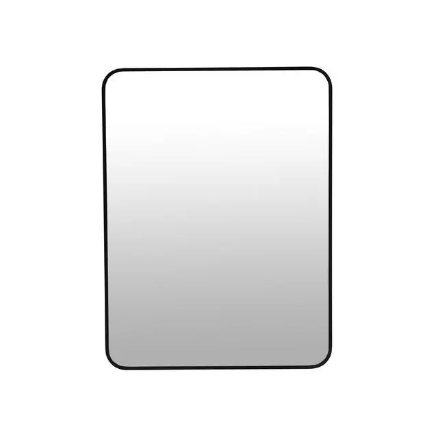 Alt view image 5 of 7 - 24 x 32 Inch Bathroom Mirror Black Aluminum Frame