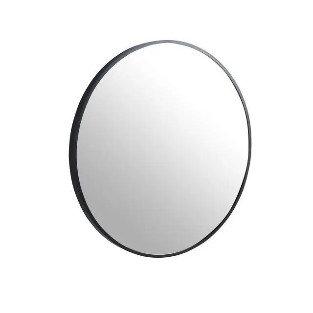 Alt view image 7 of 7 - 24" Large Round Black Circular Mirror
