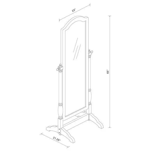 Alt view image 5 of 5 - Meriwel Merlot Wood Adjustable Full Length Cheval Mirror