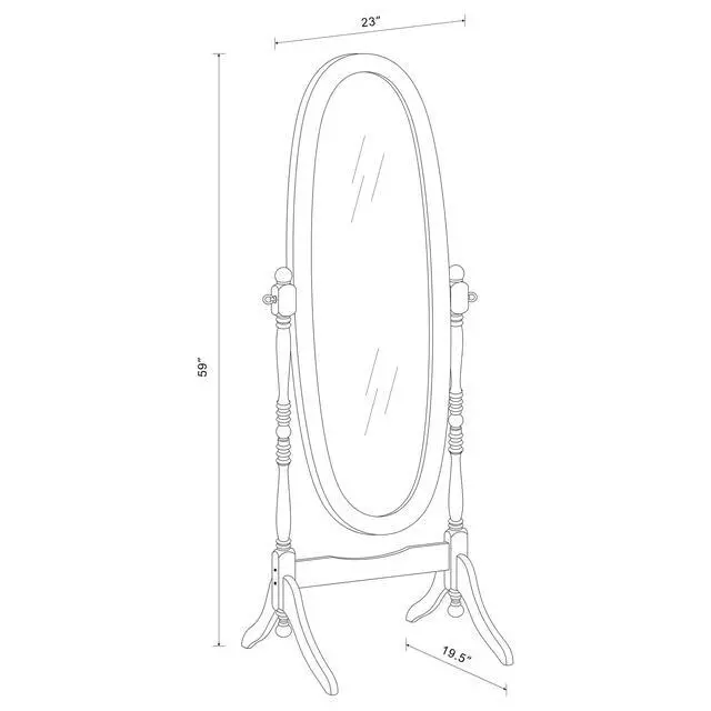 Alt view image 5 of 5 - Dunne Merlot Cheval Mirror