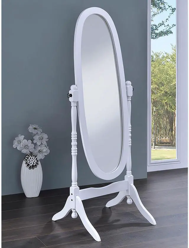 Main image of Dunne White Cheval Mirror