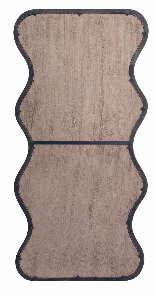 Alt view image 2 of 5 - Wavy Full Length Wall Mirror with Mango Wood Frame, 36x72"