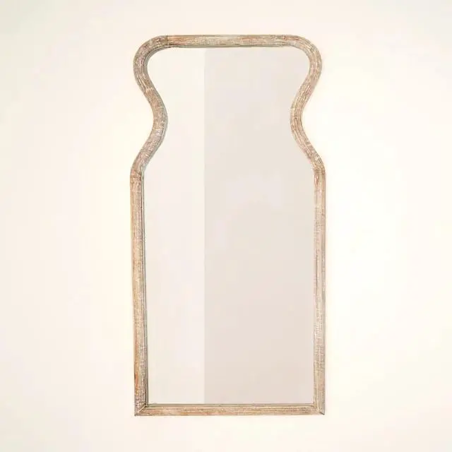 Alt view image 3 of 5 - Decorative Full Length Wall Mirror with Mango Wood Frame 70"