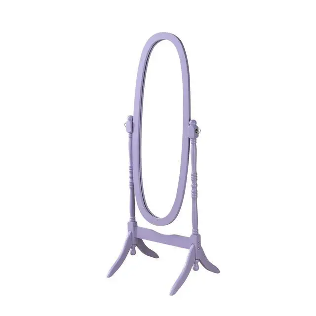 Alt view image 4 of 5 - Traditional Queen Anna Style Wood Floor Cheval Mirror, Purple Finish
