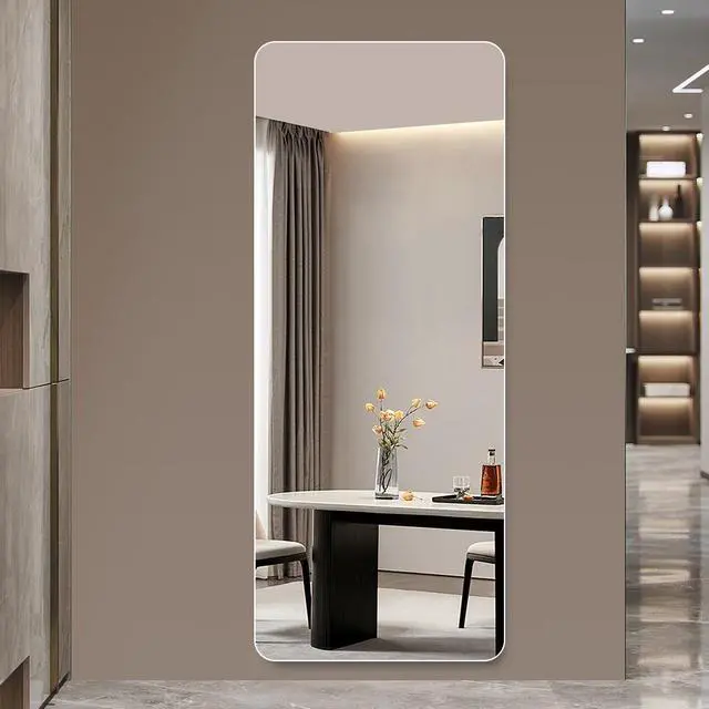 Main image of 60x15inch Full Body Mirror for Living Room Bedroom Cloakroom Wall-mounted round-angle dressing mirror Aviation grade aluminum
