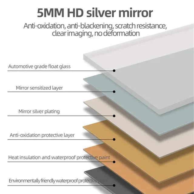 Alt view image 7 of 7 - Full Length Mirror Lighted Vanity Body Mirror LED Mirror Wall-Mounted Mirror Big Size Rounded Corners, Bedroom,Living Room,Dressing Room Hotel