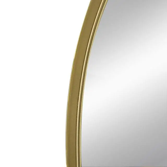 Alt view image 5 of 6 - 24" x 36" Arched Accent Mirror with Gold Metal Frame for Bathroom, Bedroom, Entryway Wall