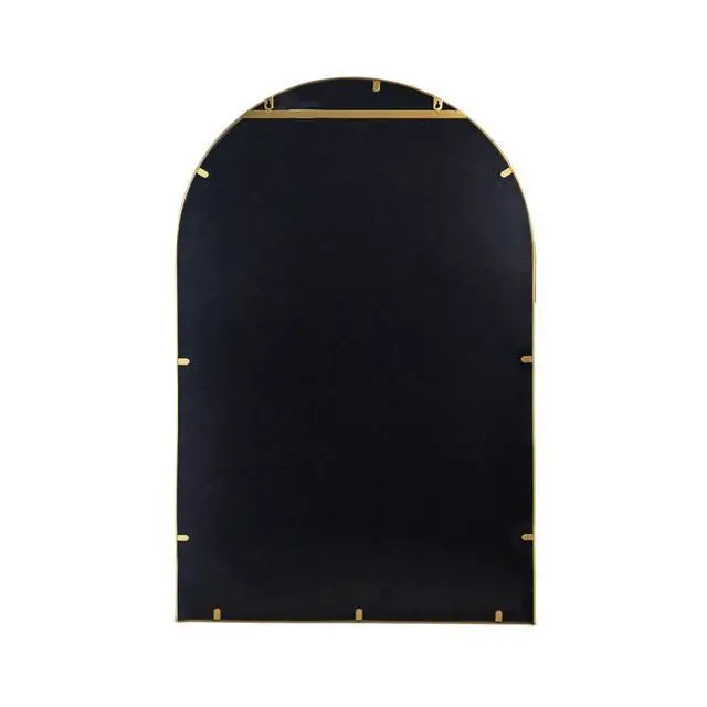 Alt view image 6 of 6 - 24" x 36" Arched Accent Mirror with Gold Metal Frame for Bathroom, Bedroom, Entryway Wall