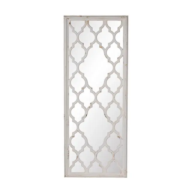 Alt view image 2 of 3 - 24" x 60" Distressed White Floor Mirror, Full Body Mirror for Bathroom Bedroom Living Room