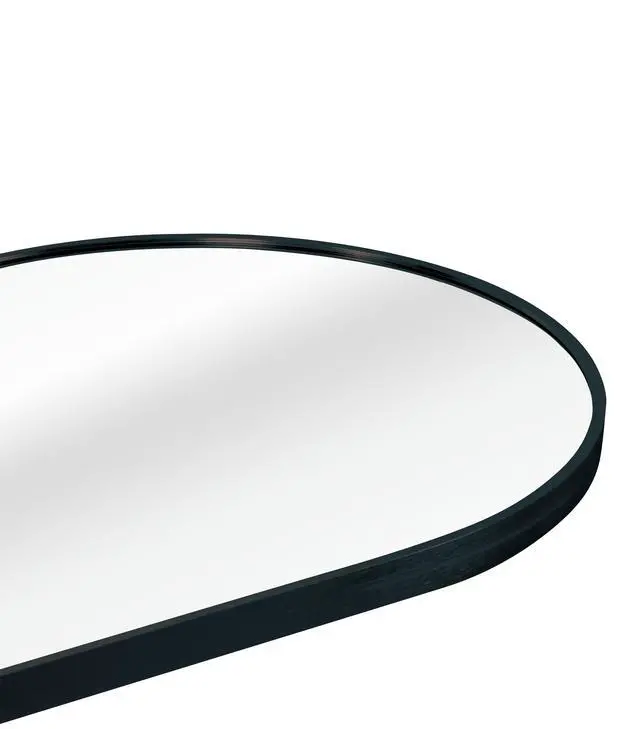 Alt view image 4 of 6 - Black 63 x 20IN Pill Shaped Full Lenghth Mirror or Bathroom mirror