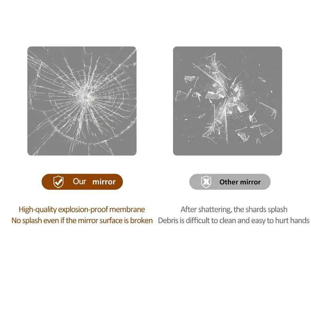 Alt view image 7 of 7 - 60"x 15" inch Full Body round corner mirror for Living Room Bedroom Cloakroom Wall hanging with hanging hole High quality 5mm silver mirror Explosion-proof glass