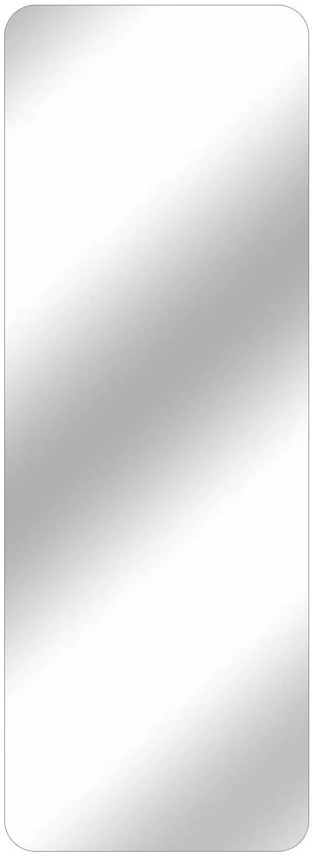 Main image of 56"x 15" inch Full Body round corner mirror for Living Room Bedroom Cloakroom Wall hanging with hanging hole High quality 5mm silver mirror Explosion-proof glass