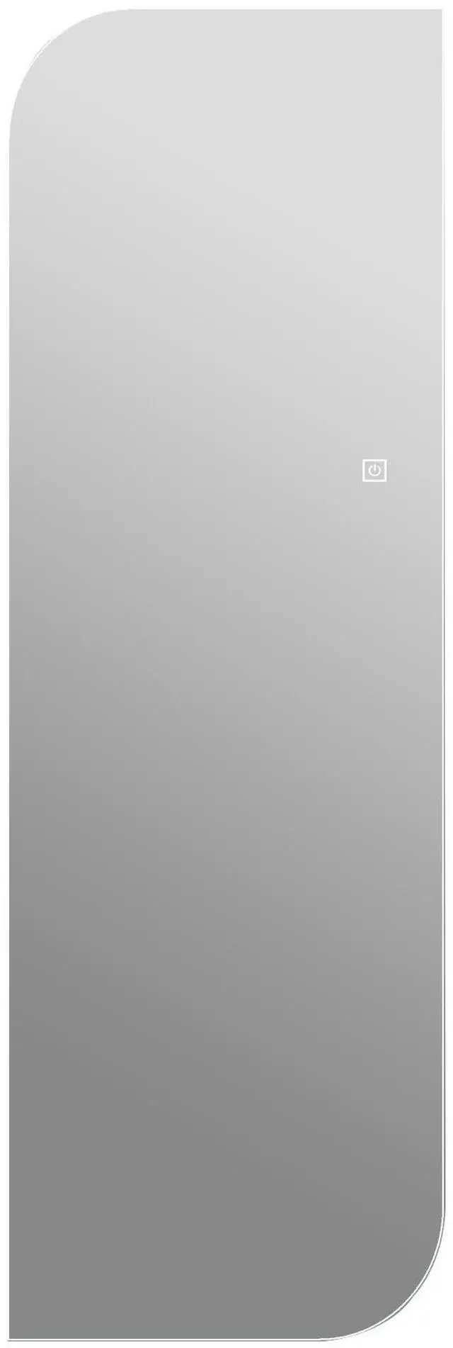 Main image of 65" x 21" LED Full Length Wall Mirror, Irregular Shape Design, 3-Color Dimmable Lighting, 5mm Copper-Free Silver Glass, Hardwired or Plug-in, for Entryway, Bedroom & Salon