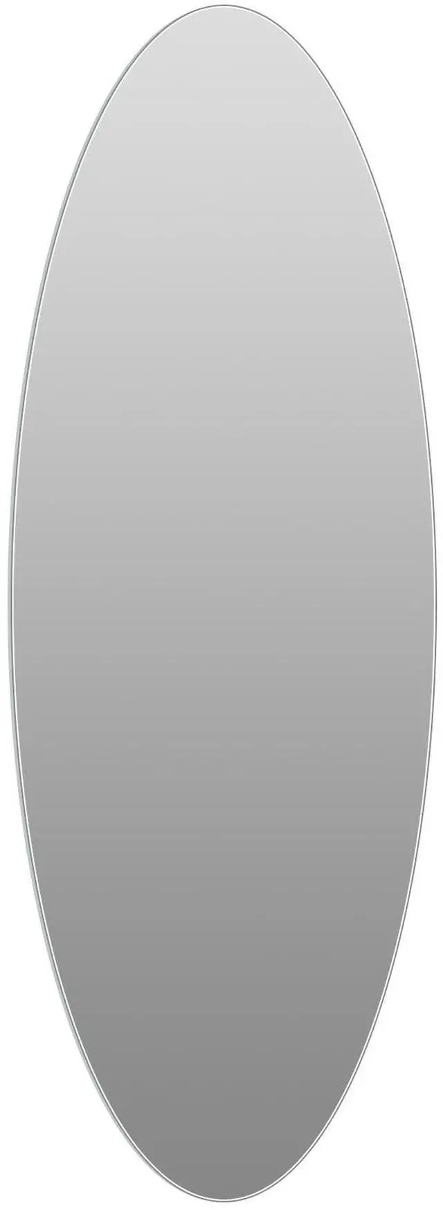 Main image of 65" x 24" Full Length Wall Mirror, Oval Design, 5mm Copper-Free Silver Glass, Moisture-Resistant & Anti-Oxidation, HD Reflection, Wall-Mounted for Entryway, Bedroom & Salon