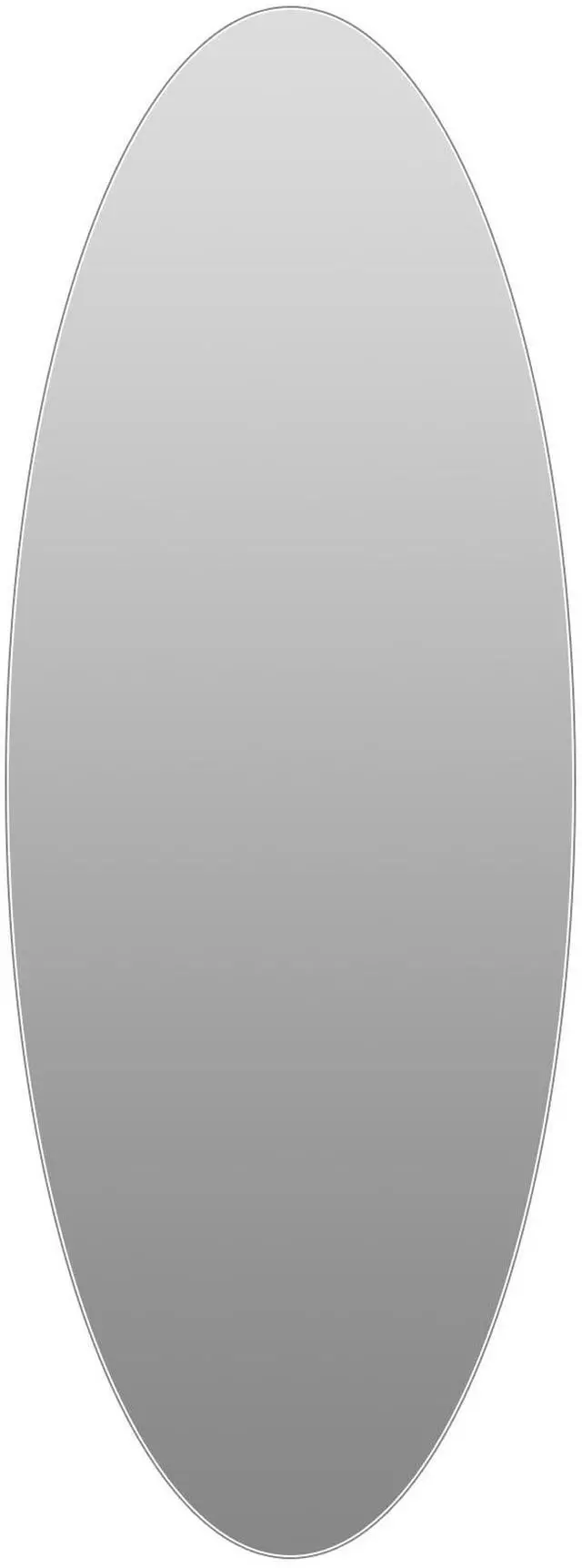 Main image of 63" x 24" Modern Oval Full Length Wall Mirror, HD Copper-Free Silver Glass, Shatterproof & Moisture-Resistant, Vertical Hanging or Adhesive Mount, Bedroom & Salon