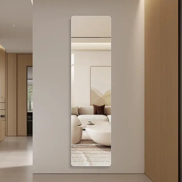 Main image of 59 in. x 16 in. Rectangular Full Length Wall Mirror, 5mm Copper-Free Silver Glass Dressing Mirror for Bedroom and Closet, Shatter-Resistant Backing