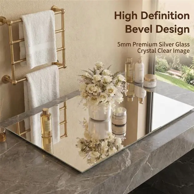 Alt view image 6 of 7 - 59 in. x 16 in. Rectangular Full Length Wall Mirror, 5mm Copper-Free Silver Glass Dressing Mirror for Bedroom and Closet, Shatter-Resistant Backing