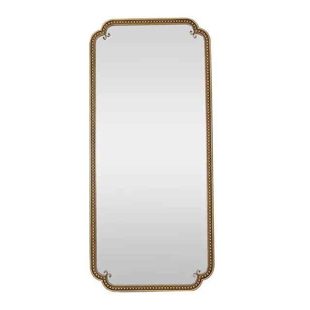 Alt view image 5 of 7 - Full Length Mirror with Stand, 70.1"x31.9" Floor Standing Large Dressing Mirror Hanging or Leaning Against Wall for Bedroom Living Room, Antique Gold