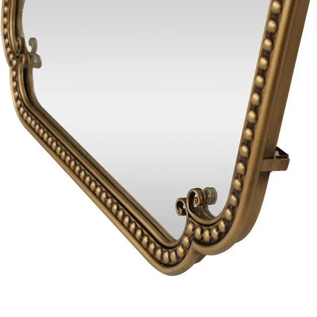 Alt view image 7 of 7 - Full Length Mirror with Stand, 70.1"x31.9" Floor Standing Large Dressing Mirror Hanging or Leaning Against Wall for Bedroom Living Room, Antique Gold