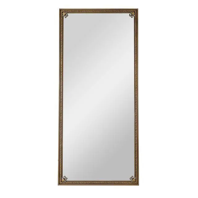 Alt view image 6 of 7 - Full Length Mirror with Stand, 70.1"x31.9" Floor Standing Large Dressing Mirror Hanging or Leaning Against Wall for Bedroom Living Room, Antique Gold