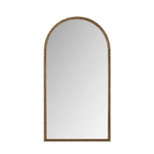 Alt view image 6 of 7 - Iron Arch Retro Full Length Mirror With Supporting Feet, For Living Room, Bedroom (Gold)