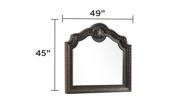 Alt view image 2 of 5 - Traditional Style Mirror Made with Wood frame in Walnut