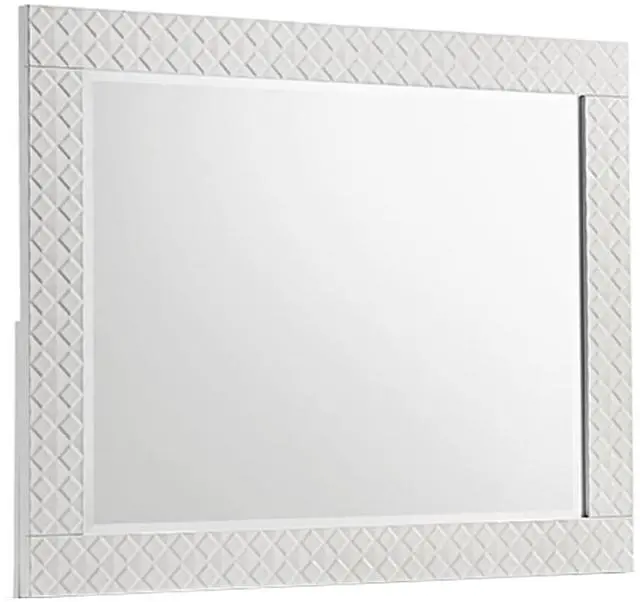 Main image of Blanca Modern Style Mirror Made with Wood in White