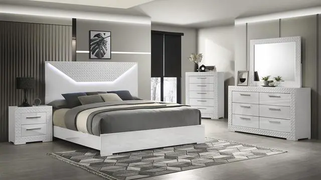 Alt view image 5 of 5 - Blanca Modern Style Mirror Made with Wood in White