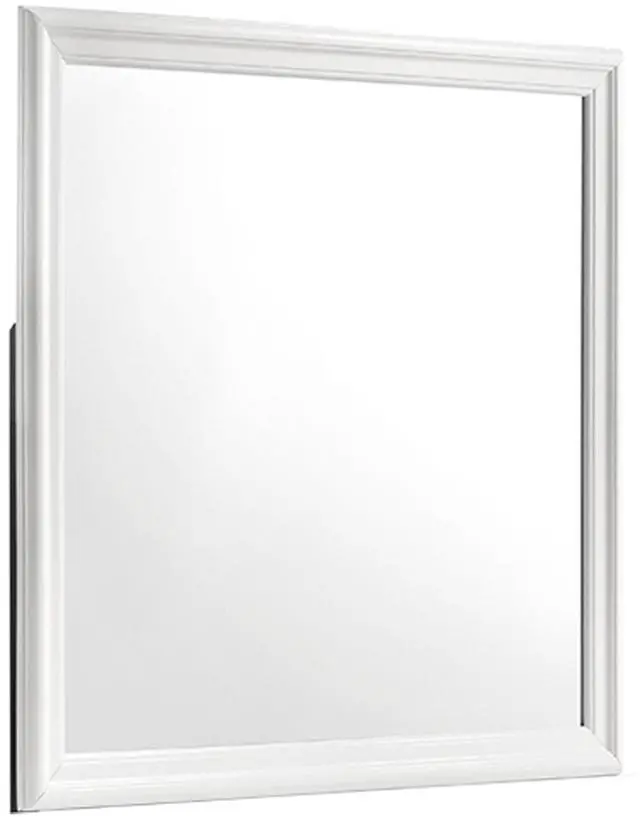 Main image of Blaze Modern Style Mirror Made with Wood in White (Only Mirror)