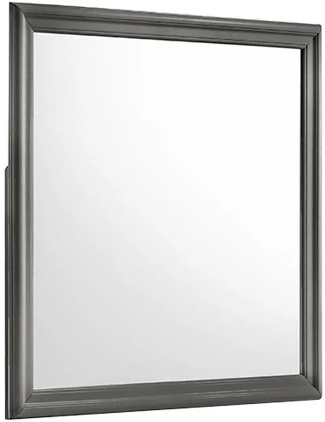 Main image of Blaze Modern Style Mirror Made with Wood in Metallic Gray(Only Mirror)