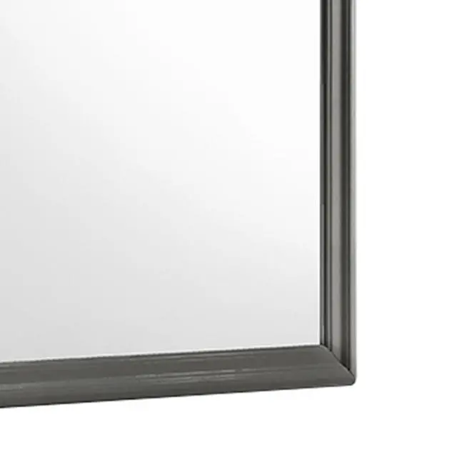 Alt view image 5 of 6 - Blaze Modern Style Mirror Made with Wood in Metallic Gray(Only Mirror)