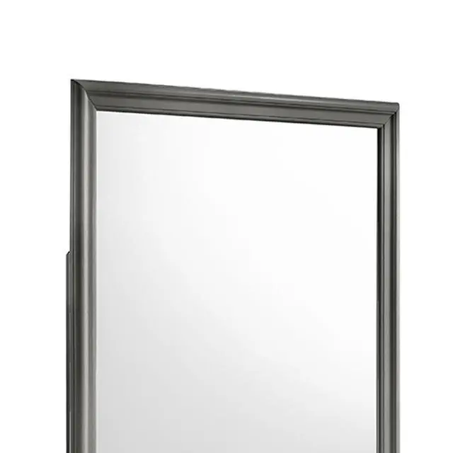 Alt view image 4 of 6 - Blaze Modern Style Mirror Made with Wood in Metallic Gray(Only Mirror)