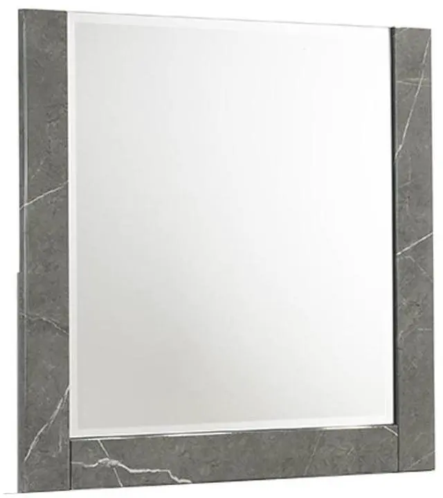 Main image of Elara Mirror Two-Tone High-Gloss Marble & Lacquer Frame with Large Reflective Surface and Elegant Design- Gray(Includes Mirror Only)