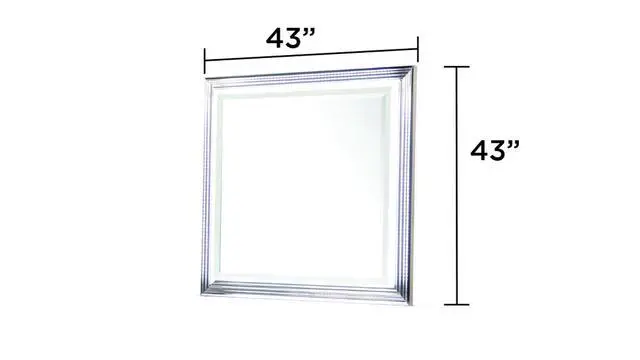 Alt view image 2 of 4 - Desire Mirror LED-Lit Frame with Metallic Trim and Generous Viewing Surface for a Sophisticated and Functional Bedroom Accent (INCLUDES ONLY MIRROR)