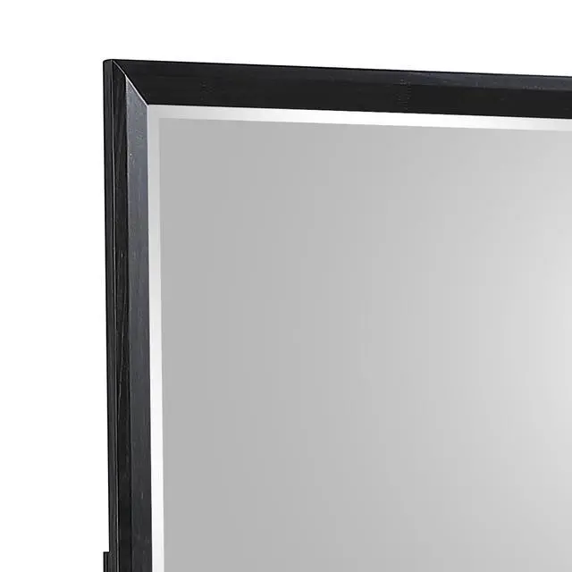Alt view image 4 of 5 - Houston Traditional Style Mirror Made with Wood in Walnut(THIS ITEM INCLUDES MIRROR ONLY)