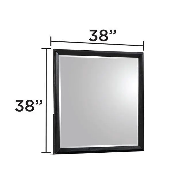 Alt view image 3 of 5 - Houston Traditional Style Mirror Made with Wood in Walnut(THIS ITEM INCLUDES MIRROR ONLY)