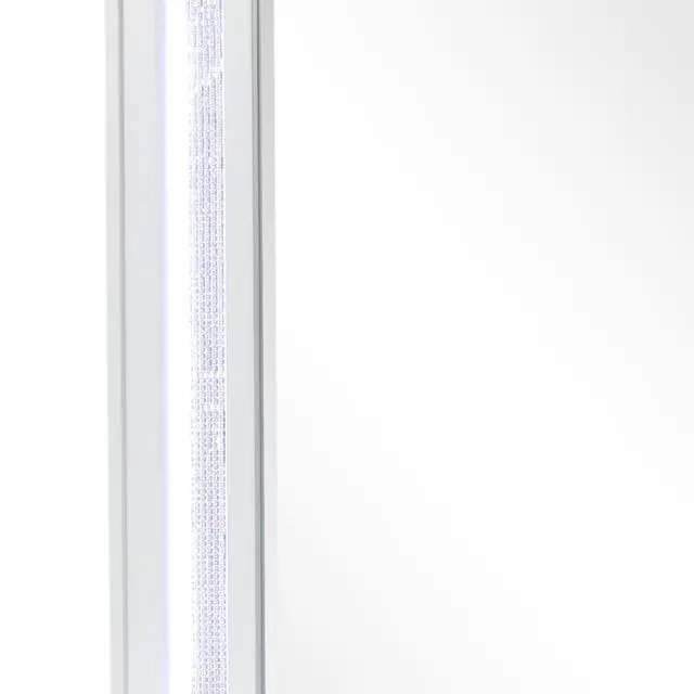 Alt view image 6 of 7 - Modern Style Mirror for Dresser Top made with wood frame and LED in White (Includes Only Mirror)