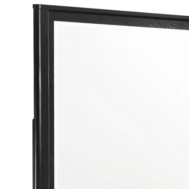 Alt view image 6 of 7 - Opel Modern Beveled Bedroom Mirror with Deep Frame Profile in Black (Includes Mirror Only - Dresser Not Included)