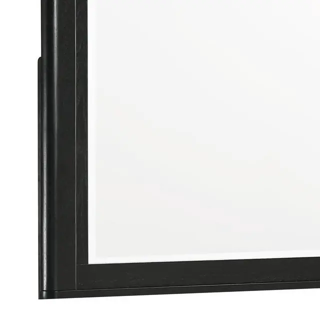 Alt view image 7 of 7 - Opel Modern Beveled Bedroom Mirror with Deep Frame Profile in Black (Includes Mirror Only - Dresser Not Included)