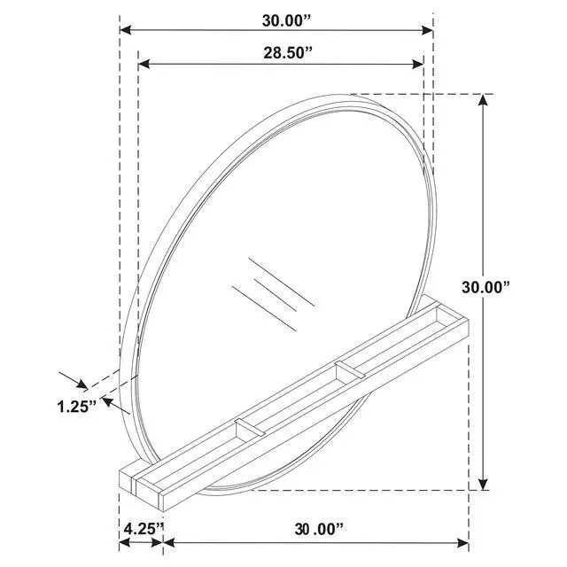 Alt view image 5 of 7 - Benson Sand Wash Round Vanity Wall Mirror with Shelf