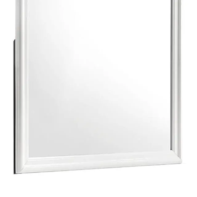 Alt view image 4 of 6 - Blaze Modern Style Mirror Made with Wood in White (Only Mirror)