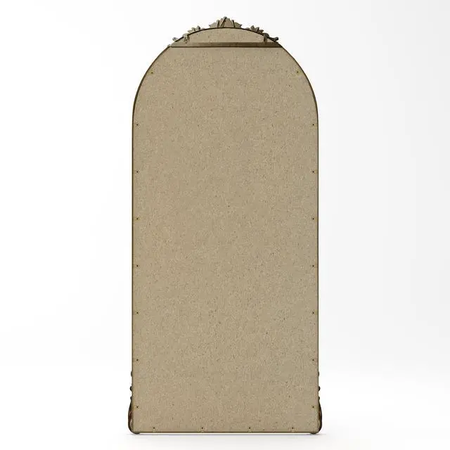 Alt view image 5 of 7 - 73.03"Arch Oval Vintage Relief Mirror Wall Hanging Elegant Decorative Mirror for Home Decor Retro Beautiful Design,Perfect for Living Room Bedroom and Hallway,vintage gold