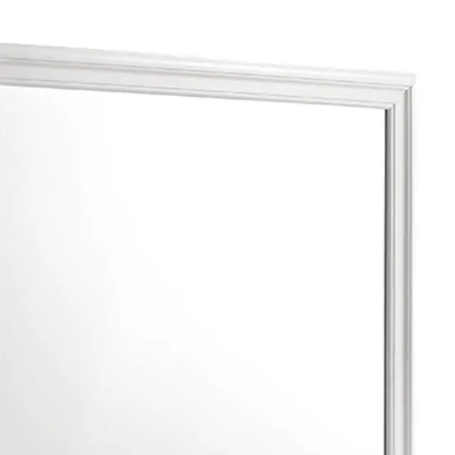 Alt view image 5 of 6 - Blaze Modern Style Mirror Made with Wood in White (Only Mirror)